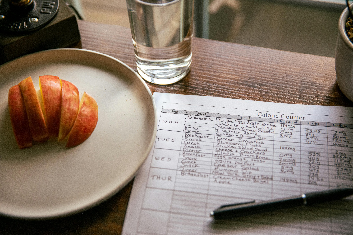 A calorie tracker